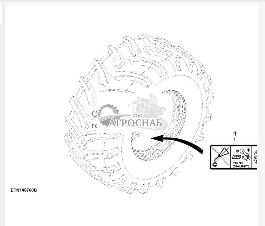 Табличка, переднее колесо 